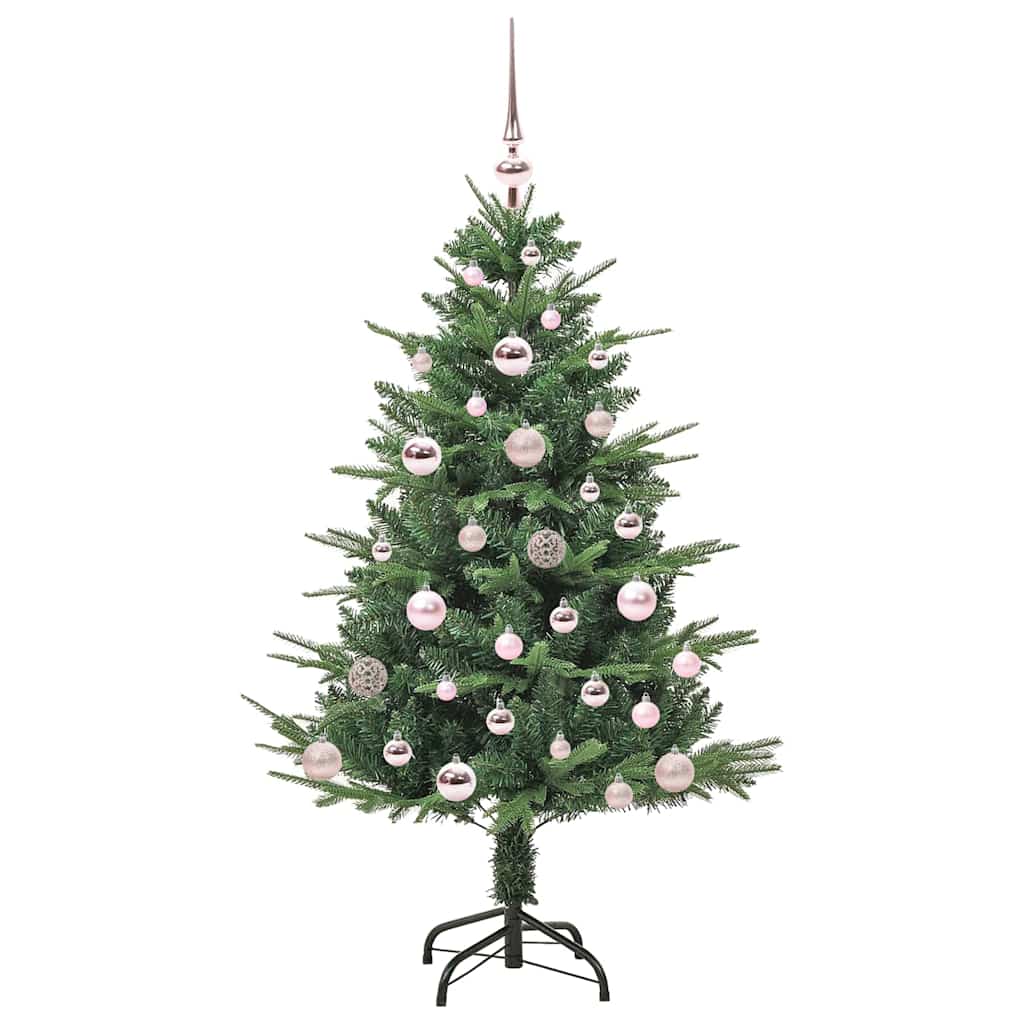 Sapin de Noël artificiel pré-éclairé avec set de boules Vert – Image 4