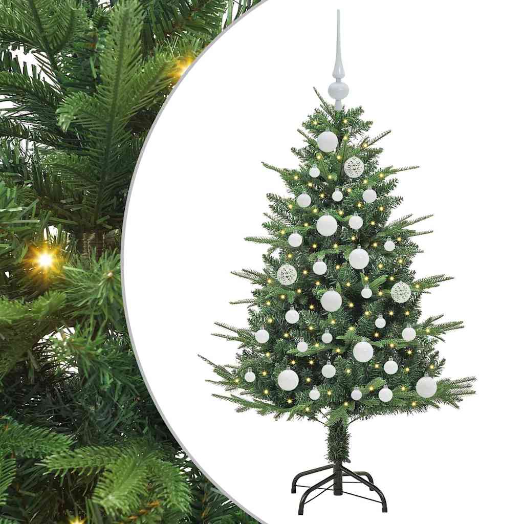 Sapin de Noël artificiel pré-éclairé avec set de boules Vert – Image 2