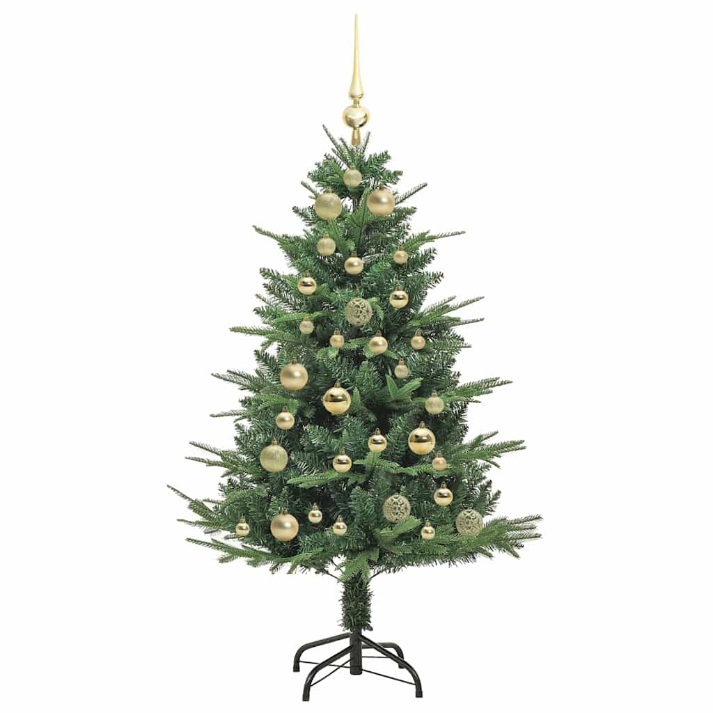 Sapin de Noël artificiel pré-éclairé avec set de boules Vert – Image 4