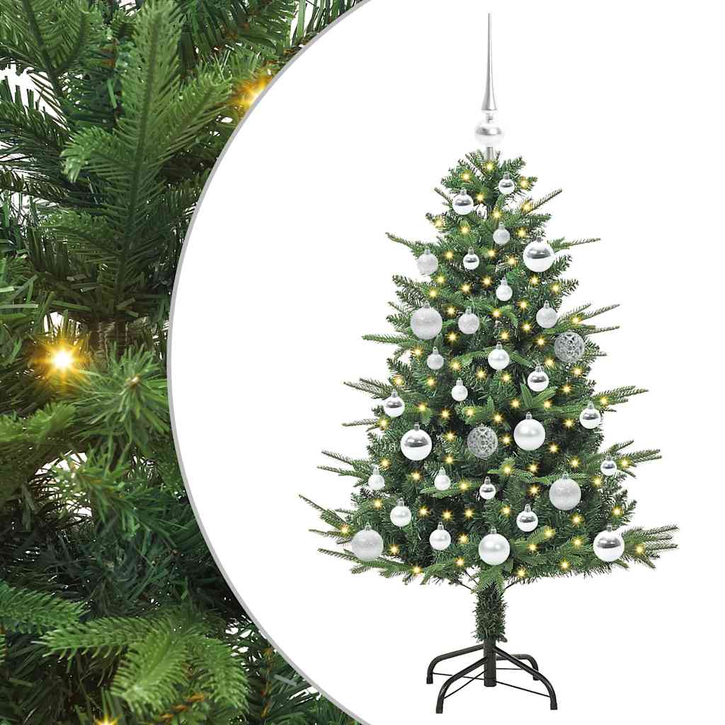 Sapin de Noël artificiel pré-éclairé avec set de boules Vert – Image 2