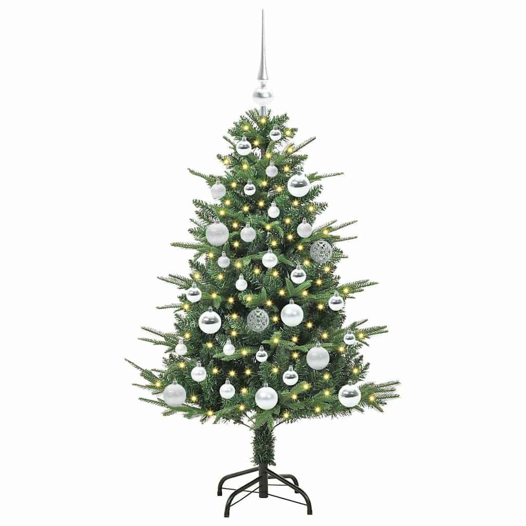 Sapin de Noël artificiel pré-éclairé avec set de boules Vert – Image 3