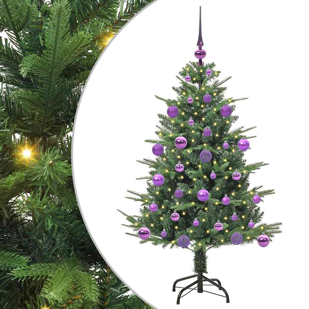 Sapin de Noël artificiel pré-éclairé avec set de boules Vert – Image 2