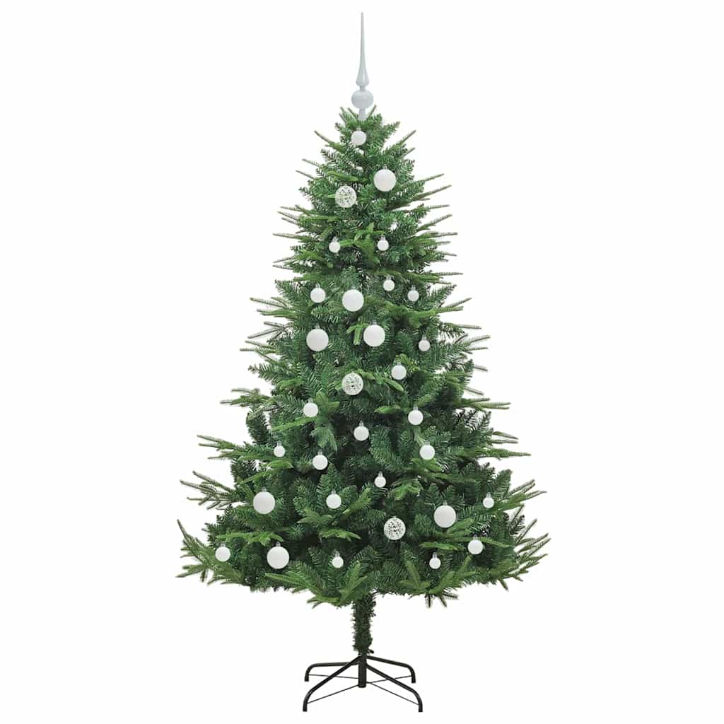 Sapin de Noël artificiel pré-éclairé avec set de boules Vert – Image 4