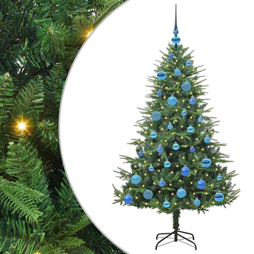 Sapin de Noël artificiel pré-éclairé avec set de boules Vert – Image 2