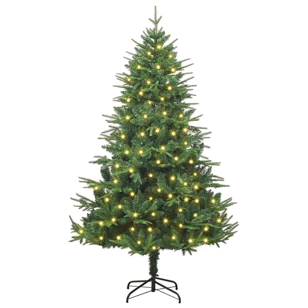 Sapin de Noël artificiel pré-éclairé Vert 180 cm PVC et PE – Image 2