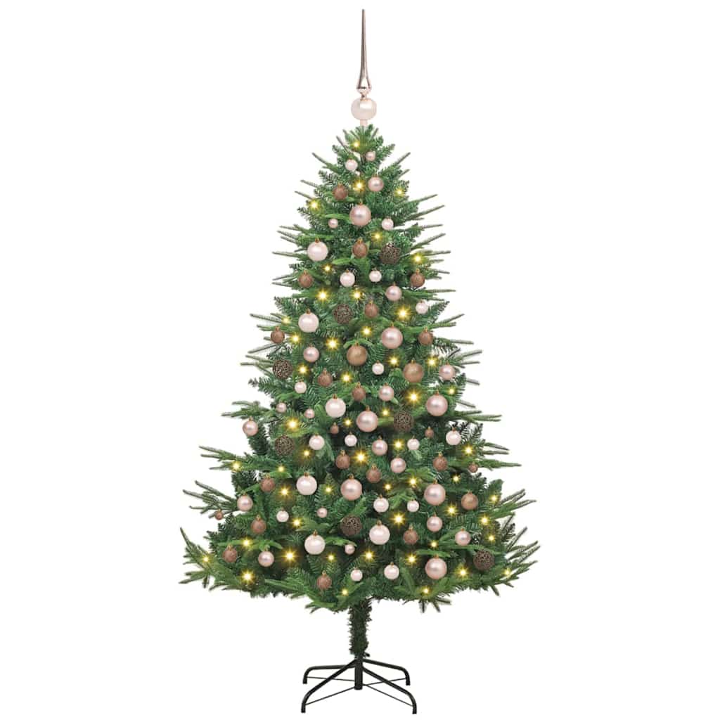 Sapin de Noël artificiel pré-éclairé avec set de boules Vert – Image 2