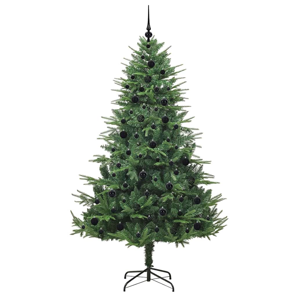 Sapin de Noël artificiel pré-éclairé avec set de boules Vert – Image 4
