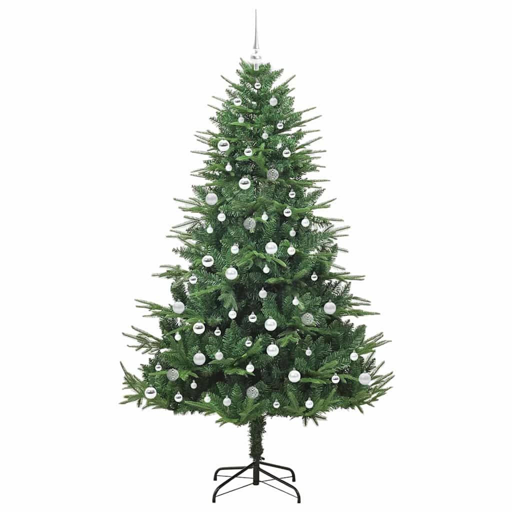 Sapin de Noël artificiel pré-éclairé avec set de boules Vert – Image 4