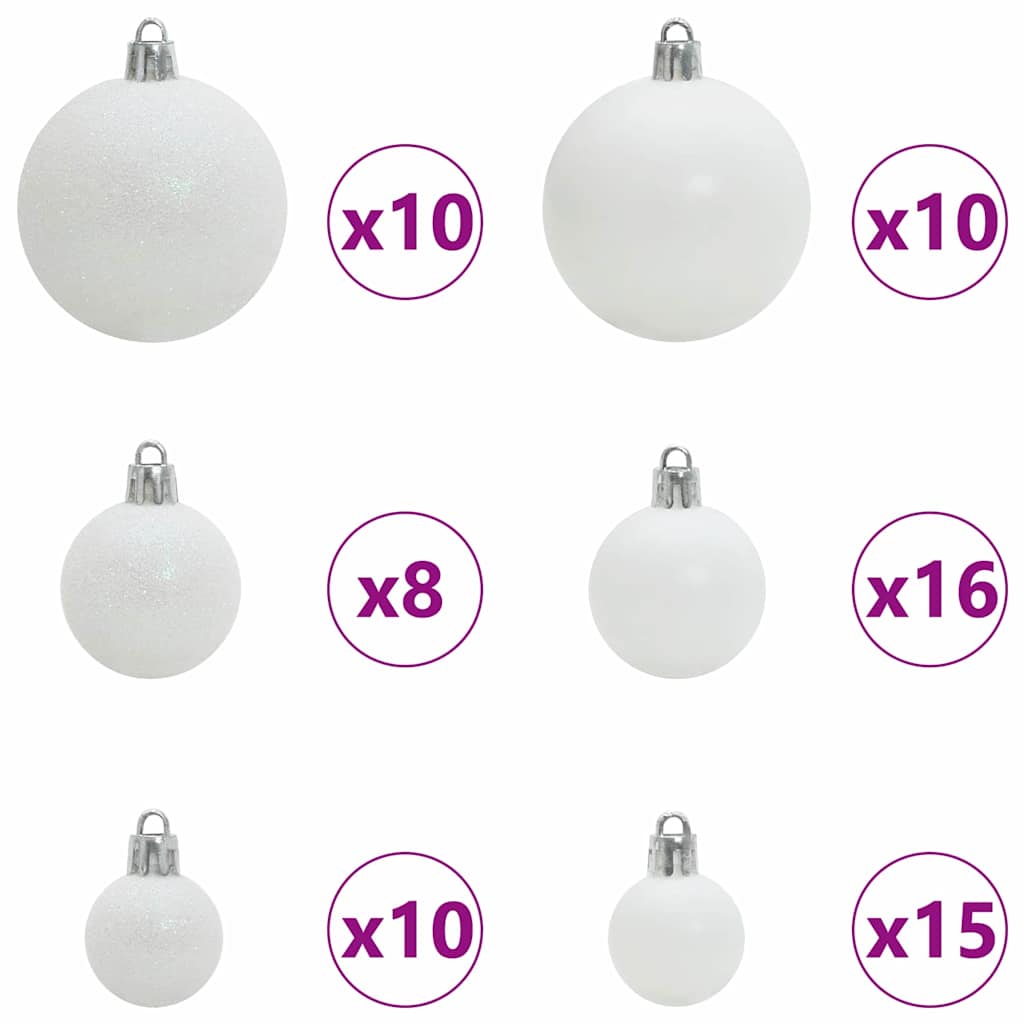 Sapin de Noël artificiel pré-éclairé avec set de boules Vert – Image 7