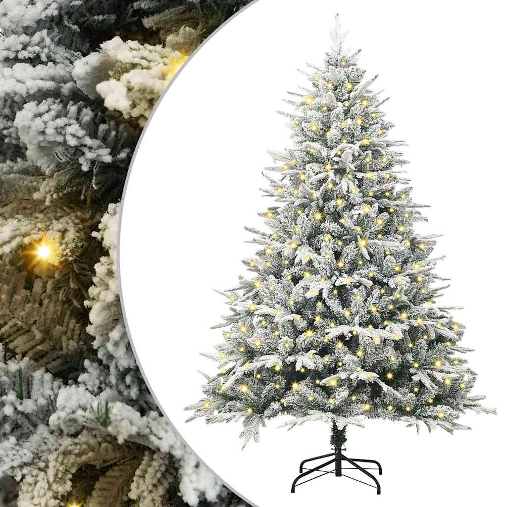Sapin de Noël artificiel pré-éclairé Vert 180 cm PVC et PE – Image 2