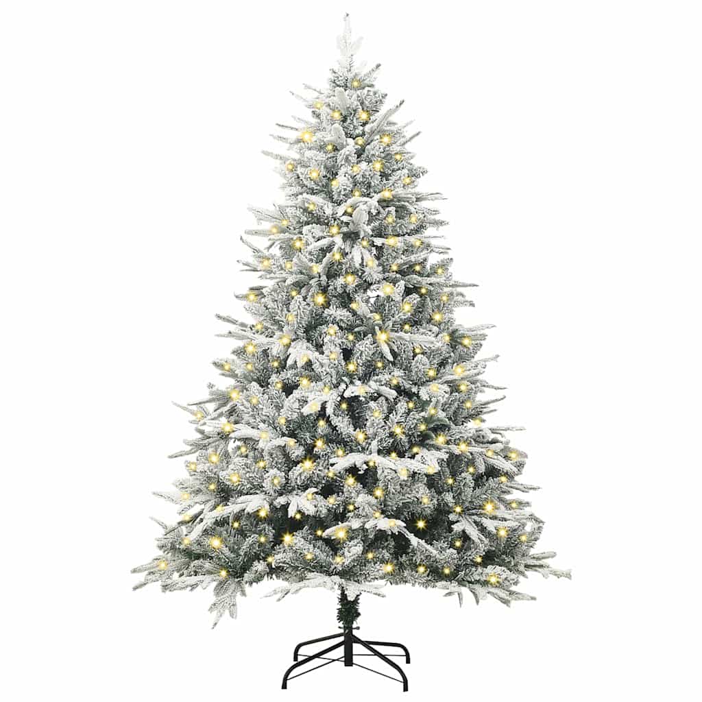 Sapin de Noël artificiel pré-éclairé Vert 180 cm PVC et PE – Image 3