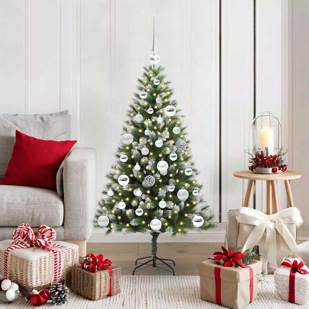 Sapin de Noël artificiel à charnière avec neige en flocons