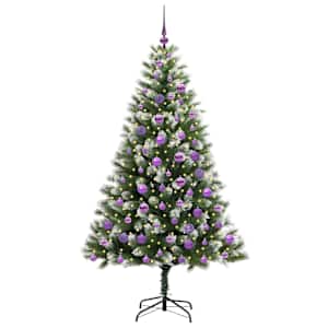 Umělý sklápěcí vánoční stromeček s flokovaným sněhem 180 cm - obrázek 3