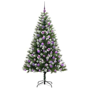 Umělý sklápěcí vánoční stromeček s flokovaným sněhem 180 cm - obrázek 4