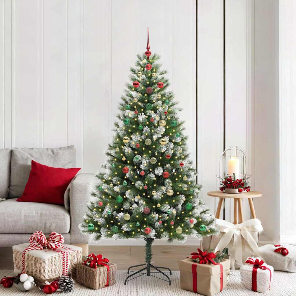 Sapin de Noël artificiel à charnière avec neige en flocons