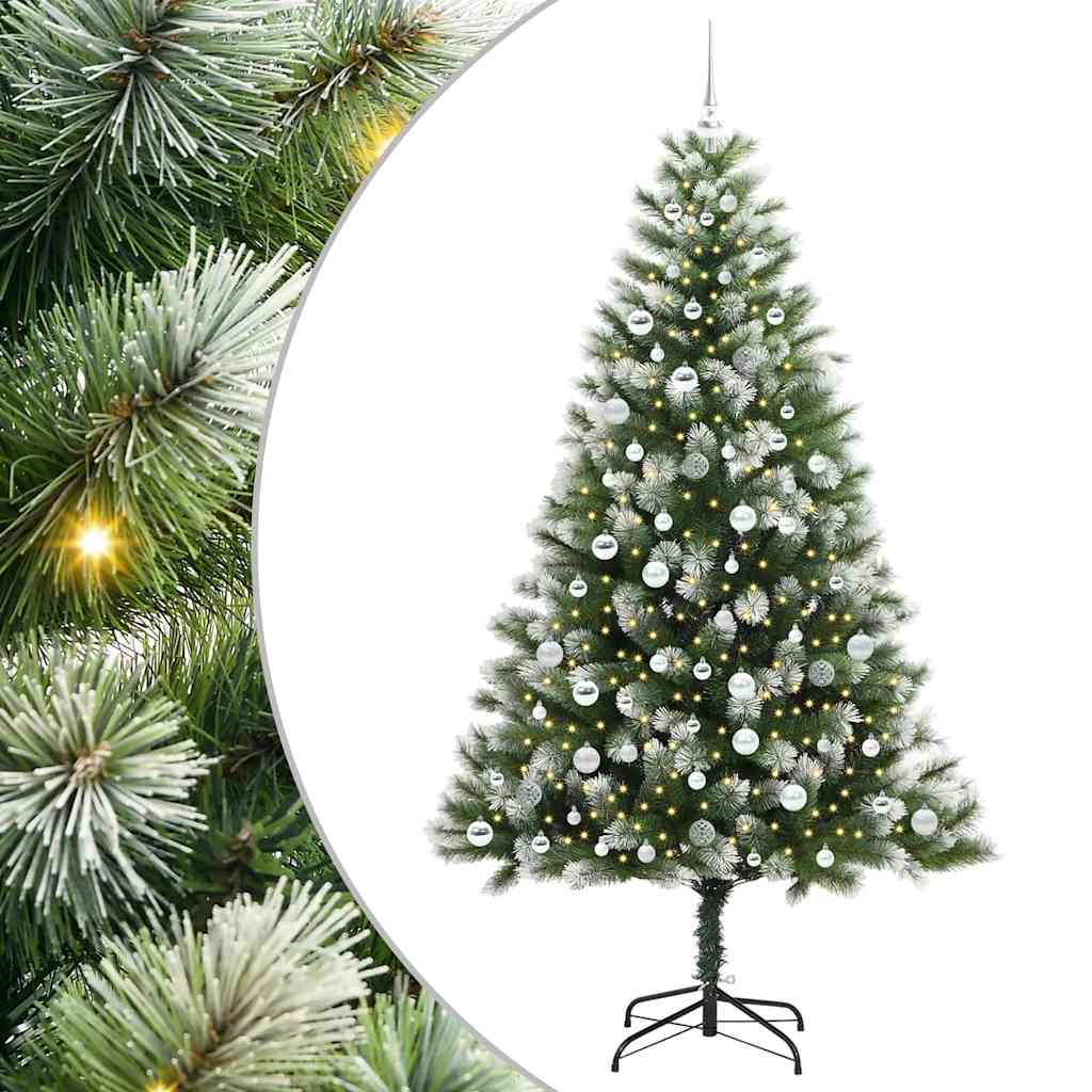 Umjetno božično drevo s snežno oblogo 300 LED Toplo bela