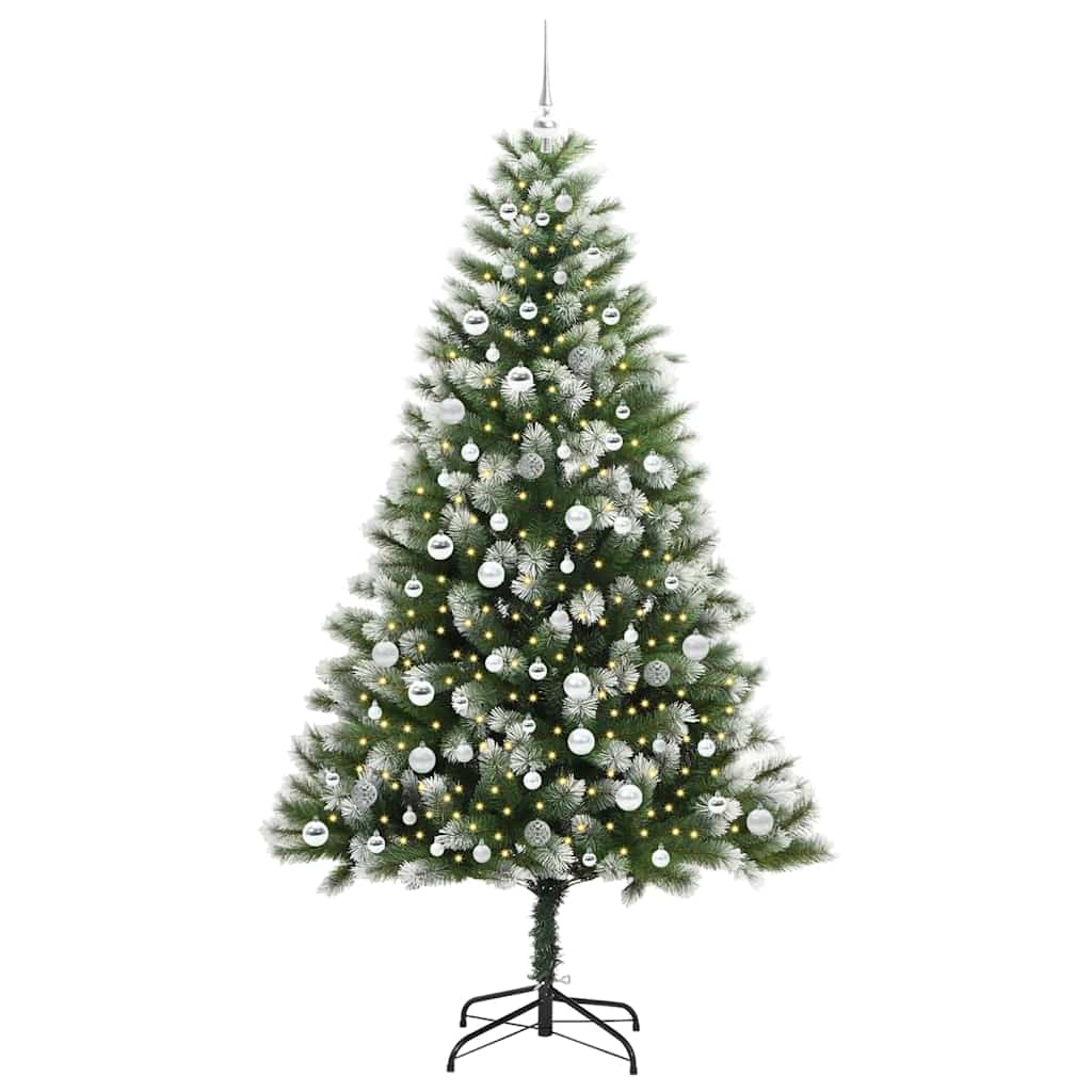 Umjetno božično drevo s snežno oblogo 300 LED Toplo bela