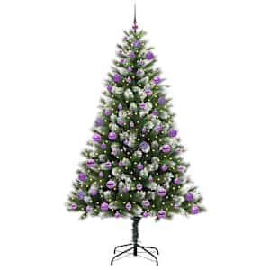 Umělý sklápěcí vánoční stromeček s flokovaným sněhem 240 cm - obrázek 3
