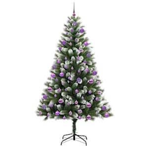 Umělý sklápěcí vánoční stromeček s flokovaným sněhem 240 cm - obrázek 4