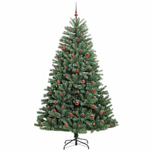 Umělý Skládací Vánoční Strom s stojanem Zelená 240 cm PVC a kov - obrázek 4