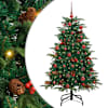 vidaXL Tehisj&otilde;ulupuu Roheline 150 cm PVC, metall ja plastik