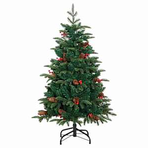 Umělý vánoční stromeček Zelená 150 cm PVC, kov a plast - obrázek 5