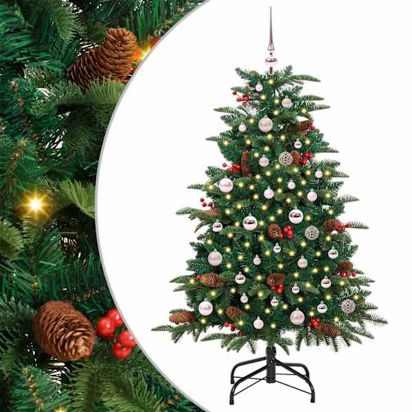 vidaXL Tehisj&otilde;ulupuu Roheline 150 cm PVC, metall ja plastik