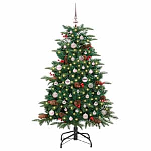 Umělý vánoční stromeček Zelená 150 cm PVC, kov a plast - obrázek 2