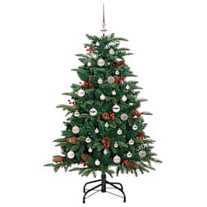 Umělý vánoční stromeček Zelená 150 cm PVC, kov a plast - obrázek 3