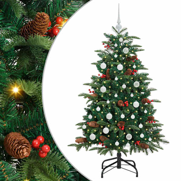 vidaXL Tehisj&otilde;ulupuu Roheline 150 cm PVC, metall ja plastik