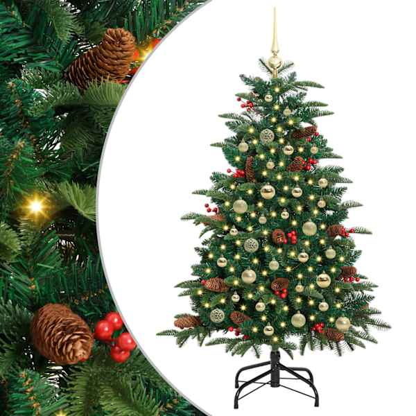 vidaXL Tehisj&otilde;ulupuu Roheline 150 cm PVC, metall ja plastik