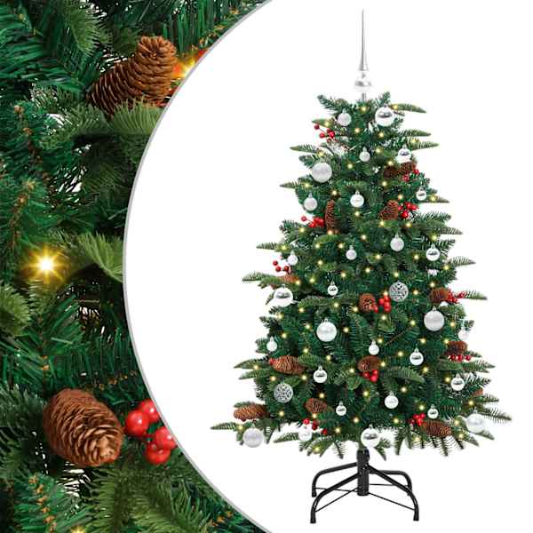 vidaXL Tehisj&otilde;ulupuu Roheline 150 cm PVC, metall ja plastik