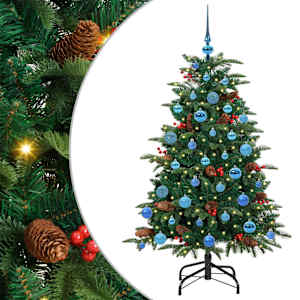 vidaXL Tehisj&otilde;ulupuu Roheline 150 cm PVC, metall ja plastik