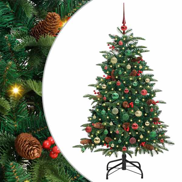 vidaXL Tehisj&otilde;ulupuu Roheline 150 cm PVC, metall ja plastik