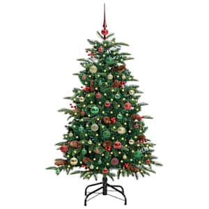 Umělý vánoční stromeček Zelená 150 cm PVC, kov a plast - obrázek 3