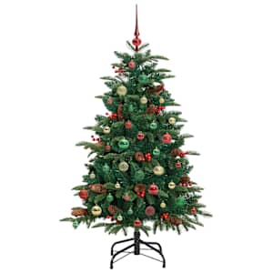 Umělý vánoční stromeček Zelená 150 cm PVC, kov a plast - obrázek 6