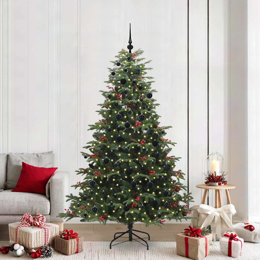 Sapin de Noël artificiel Vert 210 cm PVC, métal et plastique