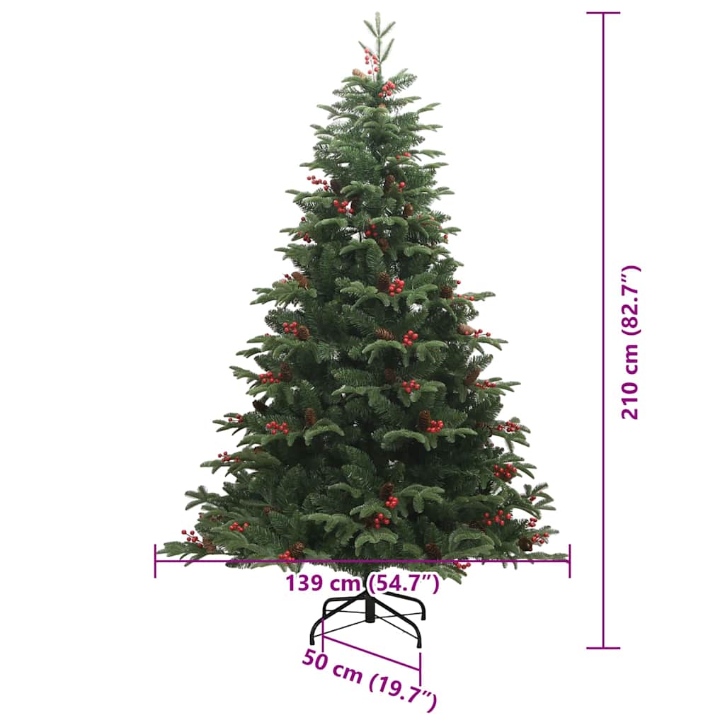 Umělý vánoční stromeček Zelená 210 cm PVC, kov a plast - obrázek 17