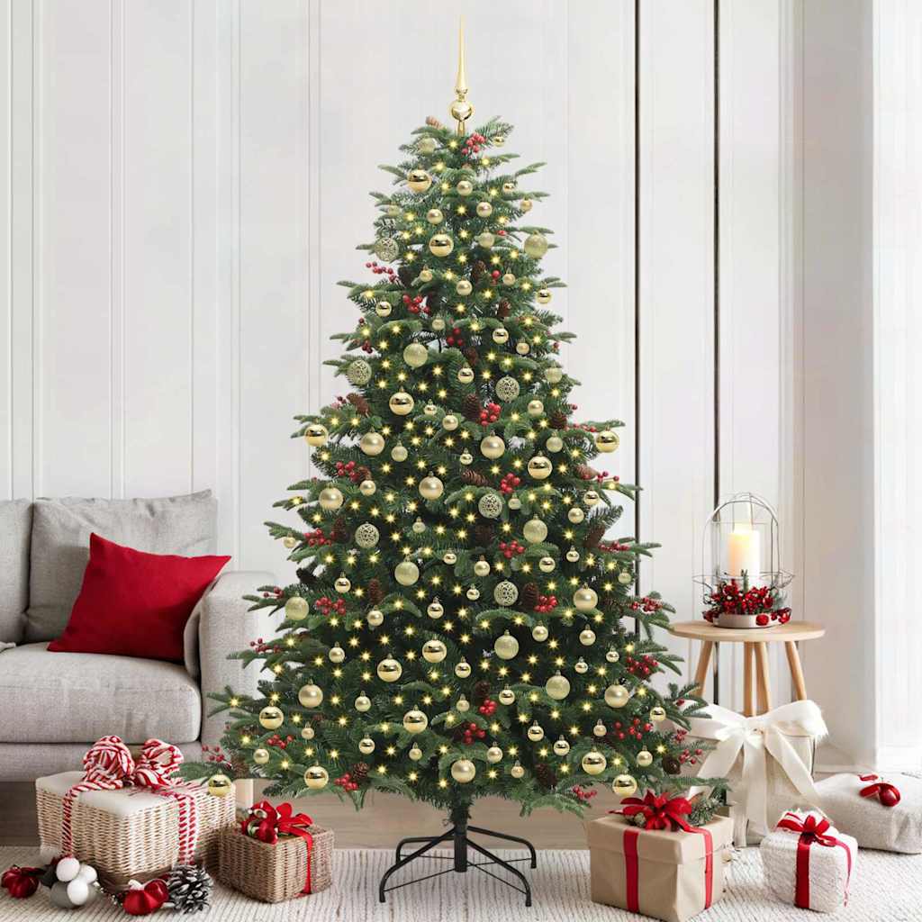 Sapin de Noël artificiel Vert 210 cm PVC, métal et plastique