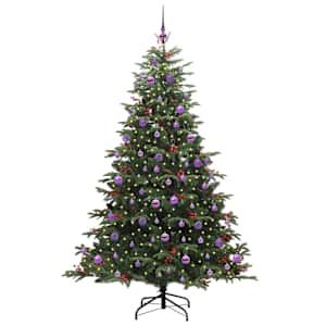 Umělý vánoční stromeček Zelená 210 cm PVC, kov a plast - obrázek 3