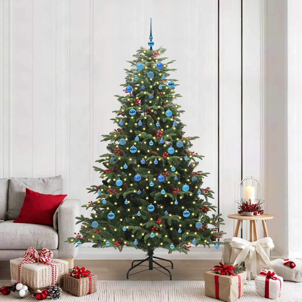 Sapin de Noël artificiel Vert 210 cm PVC, métal et plastique