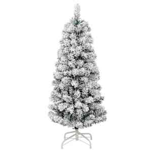Umělý Skládací Vánoční Strom s stojanem Zelená a bílá 120 cm - obrázek 5