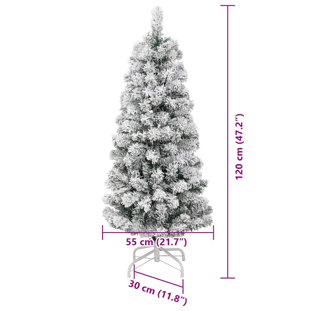 Umělý Skládací Vánoční Strom s stojanem Zelená a bílá 120 cm - obrázek 17