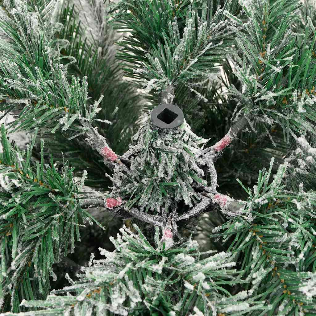 Umělý Skládací Vánoční Strom s stojanem Zelená a bílá 150 cm - obrázek 14