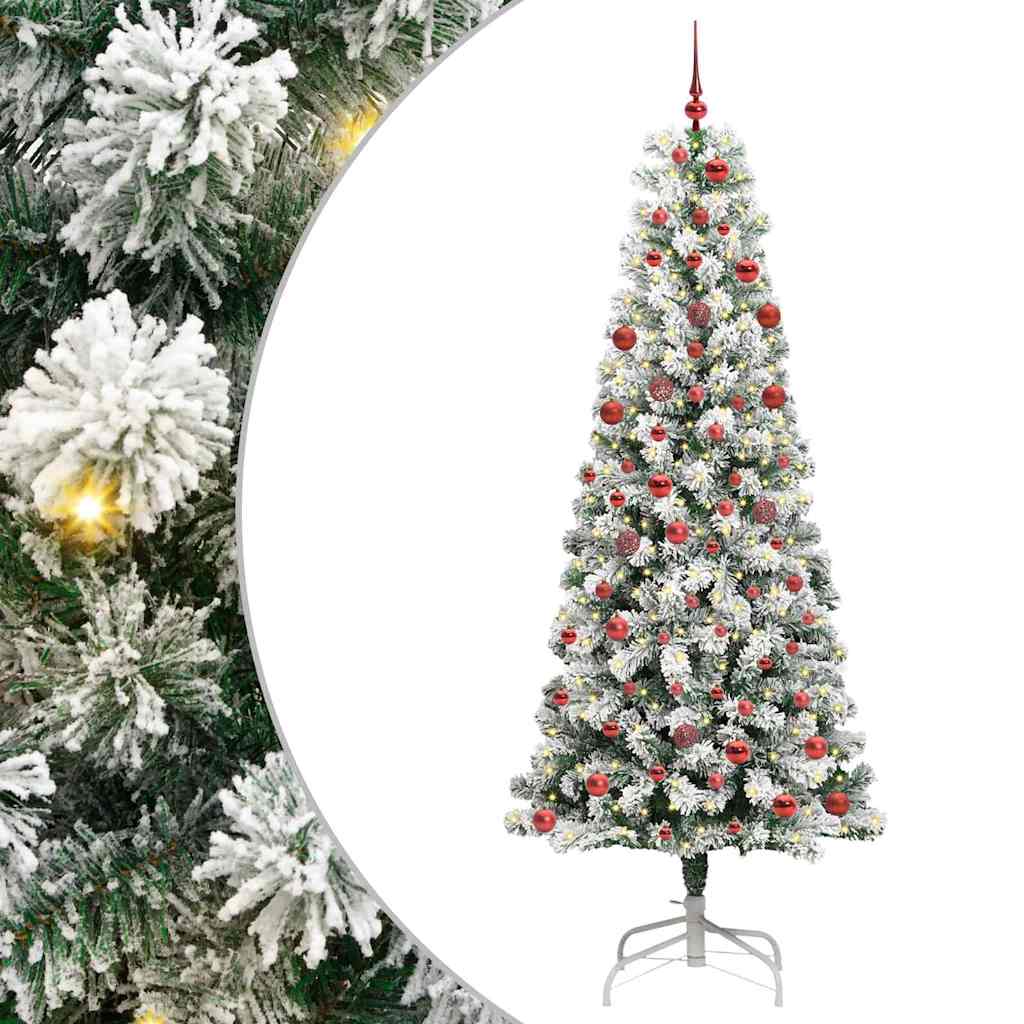 vidaXL Brad de Crăciun artificial cu ramuri articulare 210 cm PVC