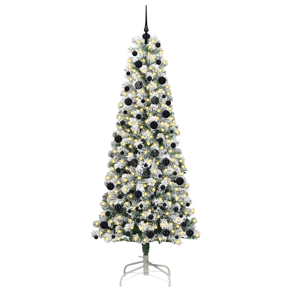 Thumbnail - vidaXL Künstlicher klappbarer Weihnachtsbaum Grün und Weiß 240 cm
