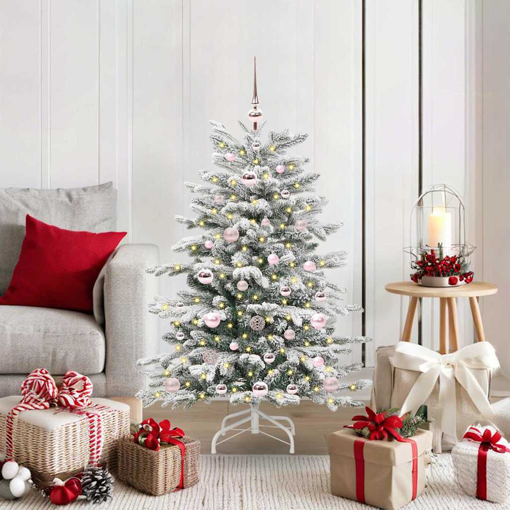 Sapin de Noël Artificiel à Branches Articulées Blanc 120 cm