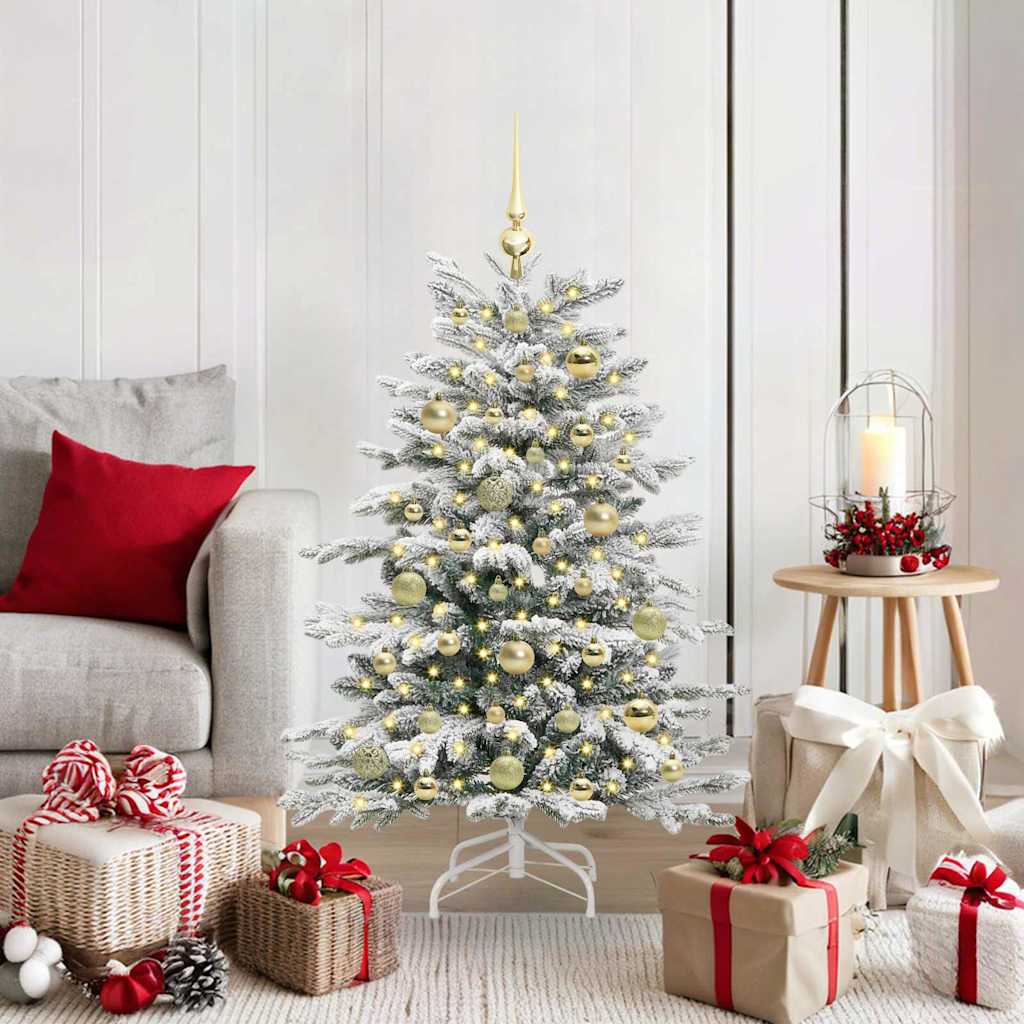Sapin de Noël Artificiel à Branches Articulées Blanc 120 cm