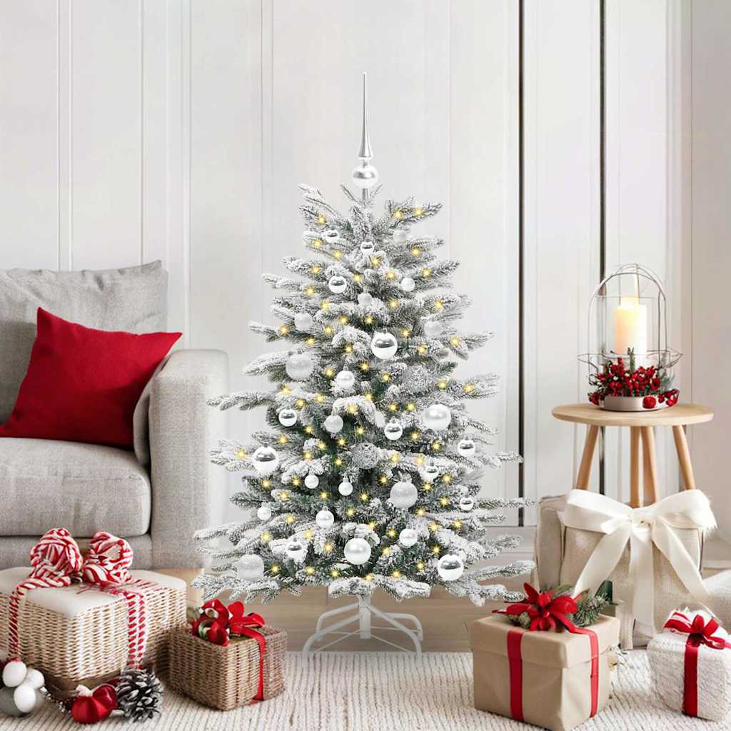 Sapin de Noël Artificiel à Branches Articulées Blanc 120 cm