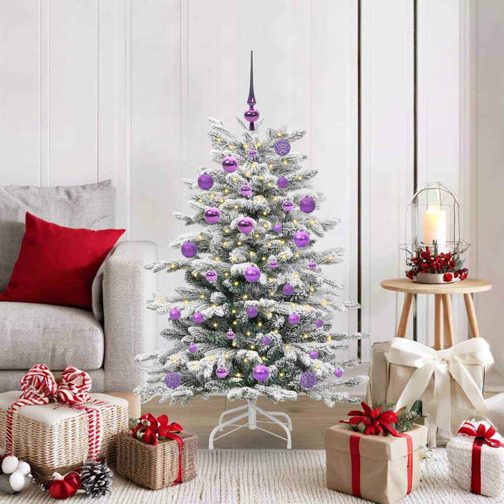 Sapin de Noël Artificiel à Branches Articulées Blanc 120 cm